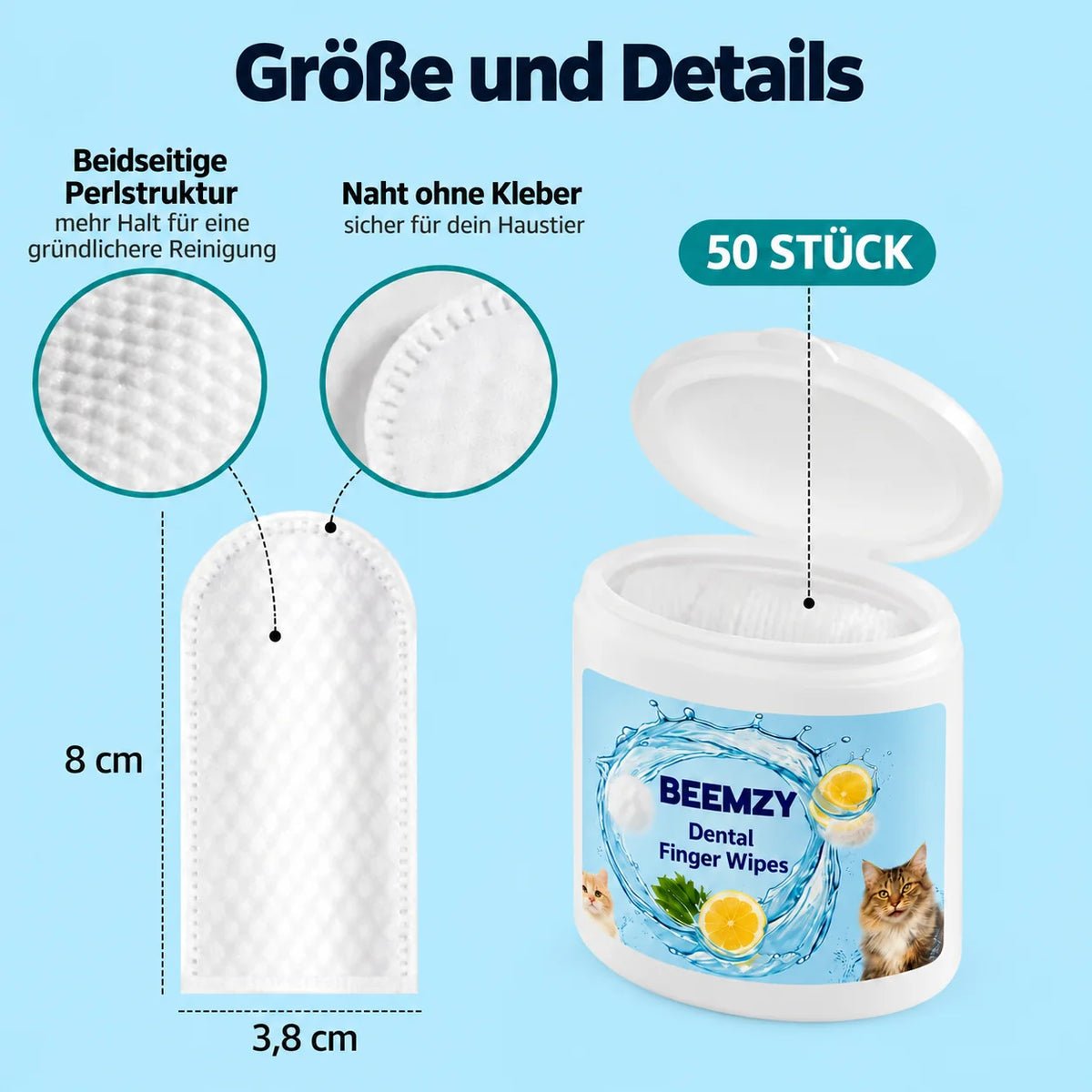 Größe und Details
