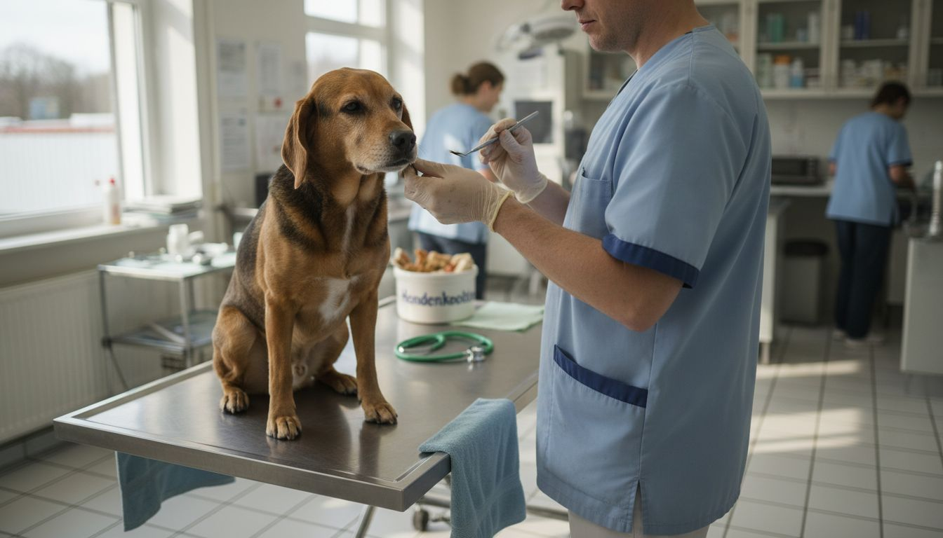 Bij een bezoek aan de dierenarts wordt het gebit van je hond zorgvuldig nagekeken.