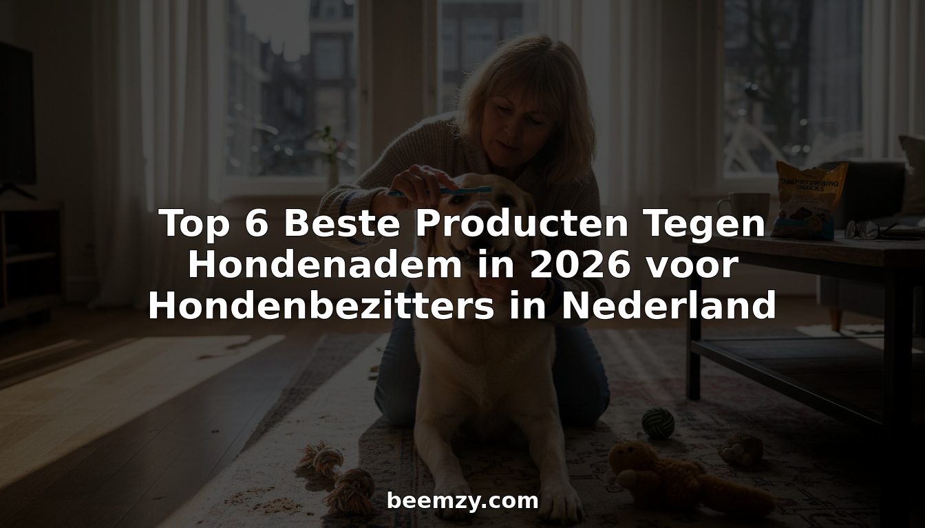 In een zonnig Amsterdams appartement poetst een hondenbaasje zorgvuldig de tanden van zijn labrador.