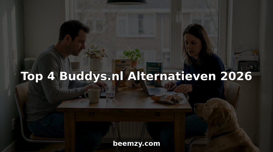Hondenbaasjes die samen aan de keukentafel ervaringen uitwisselen over verzorgingsproducten voor hun huisdier.