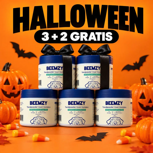Beemzy Tandpoeder Halloween: 3 + 2 gratis